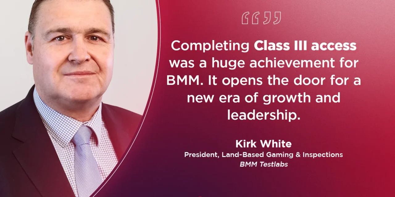 BMM testlabs secures full U.S. Class III access, driving land-based growth as company’s 2025-2026 world tour begins G2E October 6-9 in Las Vegas