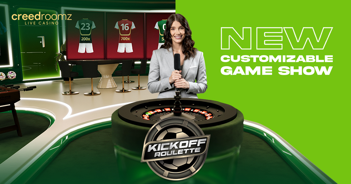 CreedRoomz disrupts the Casino-to-Sports cross-sell with Kickoff Roulette, a fully customisable sports-show themed multiplier roulette