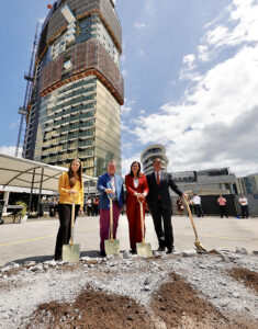 20210212 Tower 2 sod turn at TSGC Hon Meaghan Scanlon TSEG John ONeill Premier TSEG Matt Bekier The Star Gold Coast celebrates ground-breaking