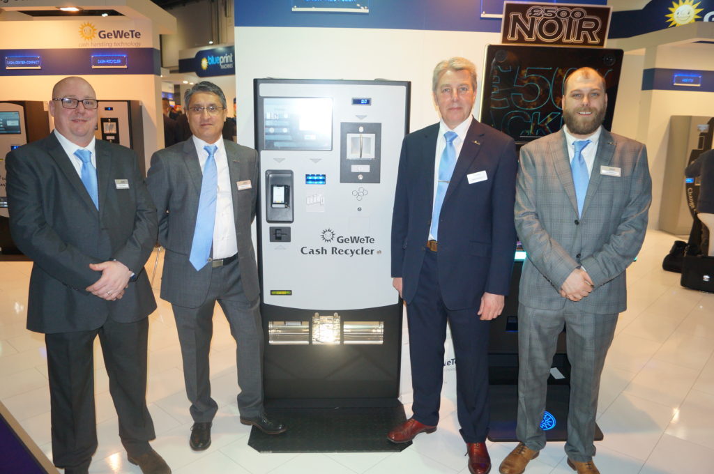 GeWeTe Steve Mason Carlo Starsk Mark Edmundson and Alan Robinson of the GeWeTe UK Ireland team at the EAG 2019 Alan Robinson and Steve Mason join GeWeTe UK & Ireland Appointments reflect the significance of these markets