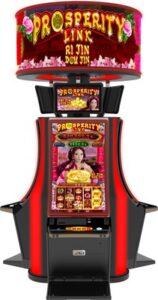 IGT cabinet with EGM Topper 1 IGT presents portfolio at G2E Las Vegas
