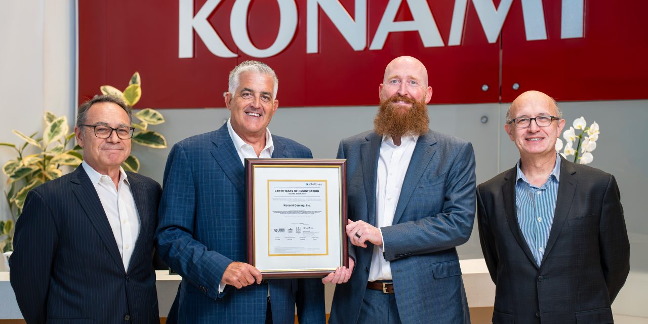 Konami Gaming, Inc. Earns ISO 27001 Certification, to include SYNKROS and Konami Online Interactive
