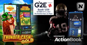 NOVOMATIC Banner G2E 760x392 correct NOVOMATIC to sport new style in Las Vegas