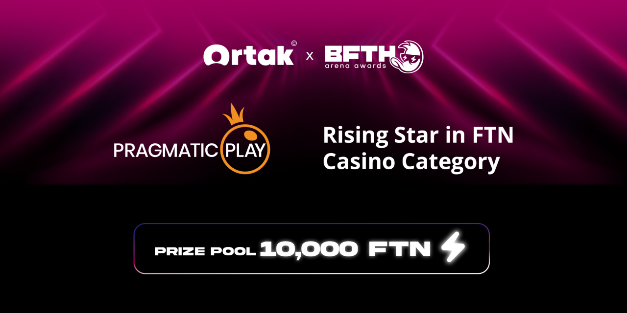 Pragmatic Play Sponsors Rising Star in FTN Casino Category at Ortak x B.F.T.H. Arena Awards 2025