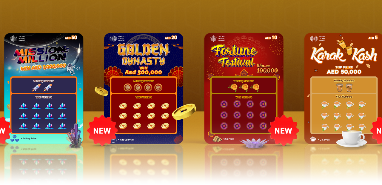 The UAE Lottery Introduces Four New Scratch Card Games