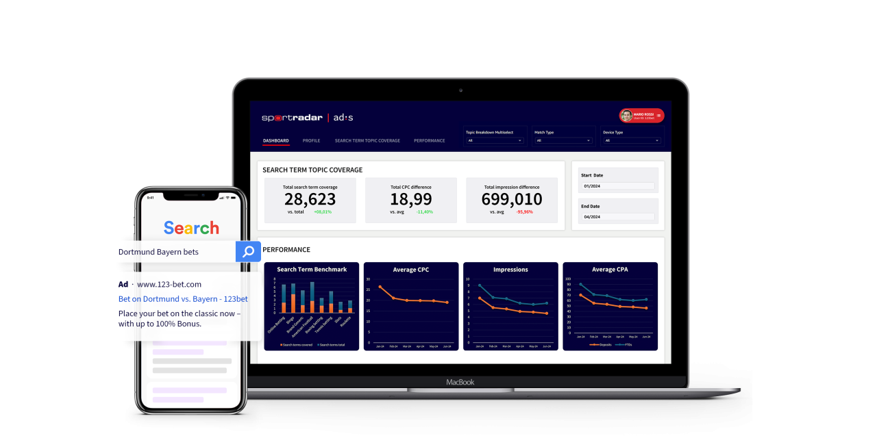 Sportradar launches paid search addition