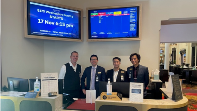 Treasury Brisbane install GES Poker Room Manager