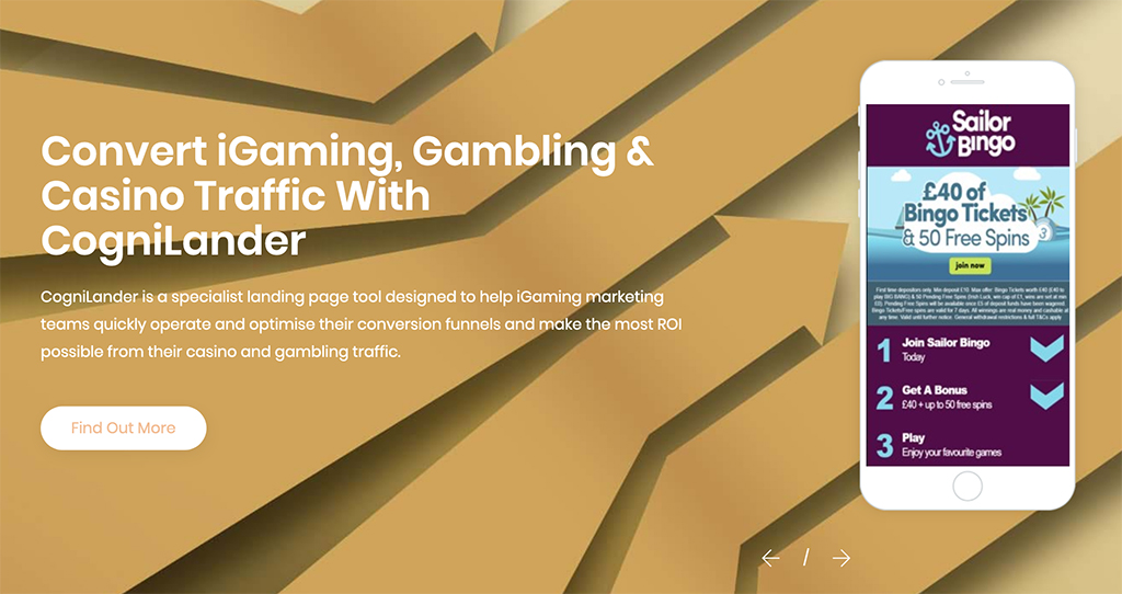 CogniGaming launches new iGaming landing page marketing solution