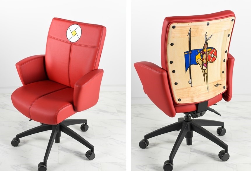 Gary Platt donates one of a kind chair for art exhibit