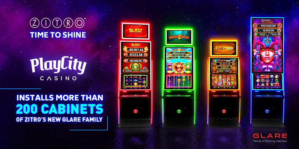 PlayCity installs Zitro’s GLARE cabinet line